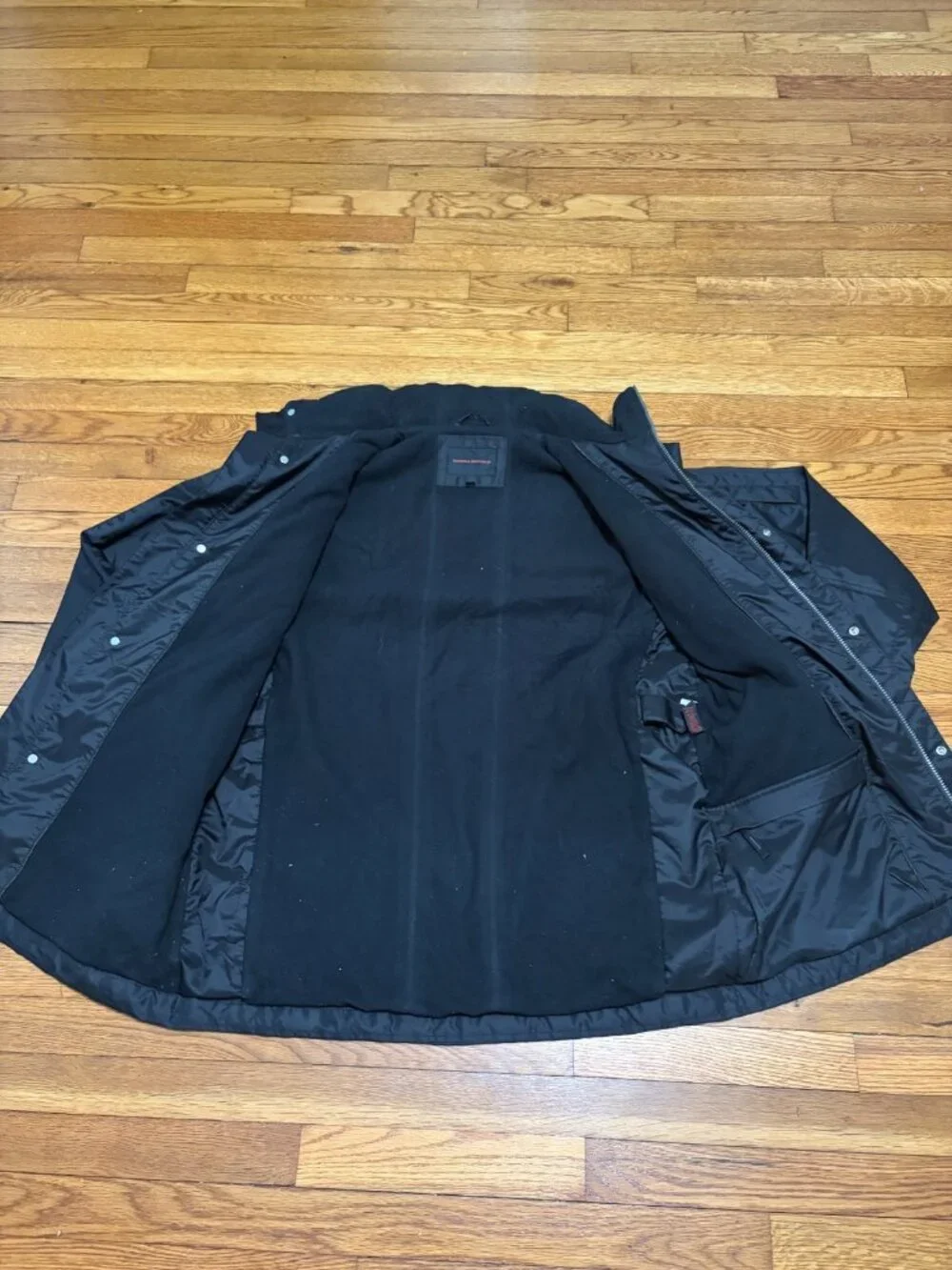 Banana Republic Mens Softshell Jacket Size Large Black Full Zip Fleece Lined